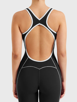 Yeoreo Antonia Kontrastbesatz Flared Jumpsuit - Yeoreo Germany
