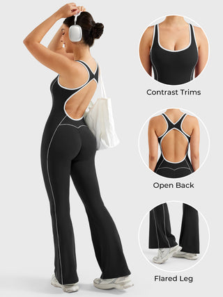 Yeoreo Antonia Kontrastbesatz Flared Jumpsuit - Yeoreo Germany