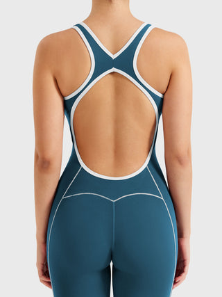Yeoreo Antonia Kontrastbesatz Flared Jumpsuit - Yeoreo Germany