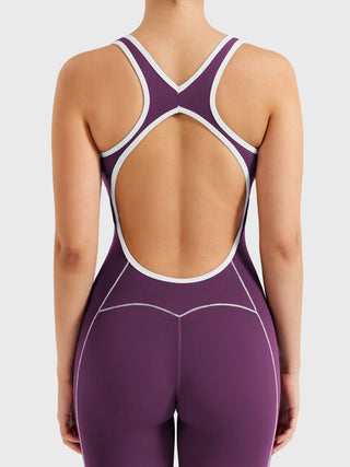 Yeoreo Antonia Kontrastbesatz Flared Jumpsuit - Yeoreo Germany