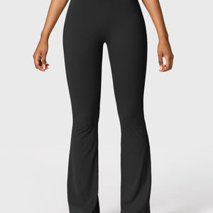 Yeoreo Daze V-Rücken Schlaghosen Flared Leggings Schwarz