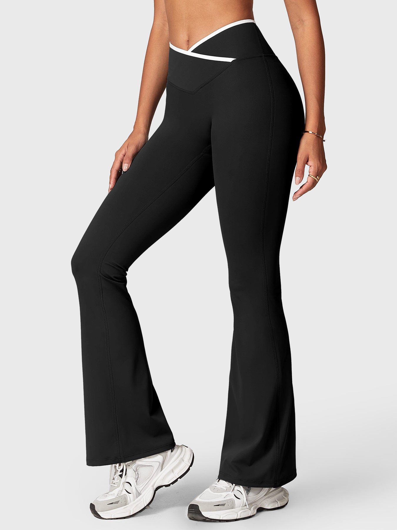 Yeoreo Alberta Kontrastbesetztes Flare Leggings