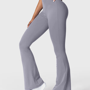 Yeoreo Daze V-Rücken Schlaghosen Flared Leggings Blau Grau