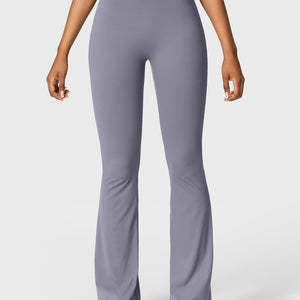 Yeoreo Daze V-Rücken Schlaghosen Flared Leggings Blau Grau