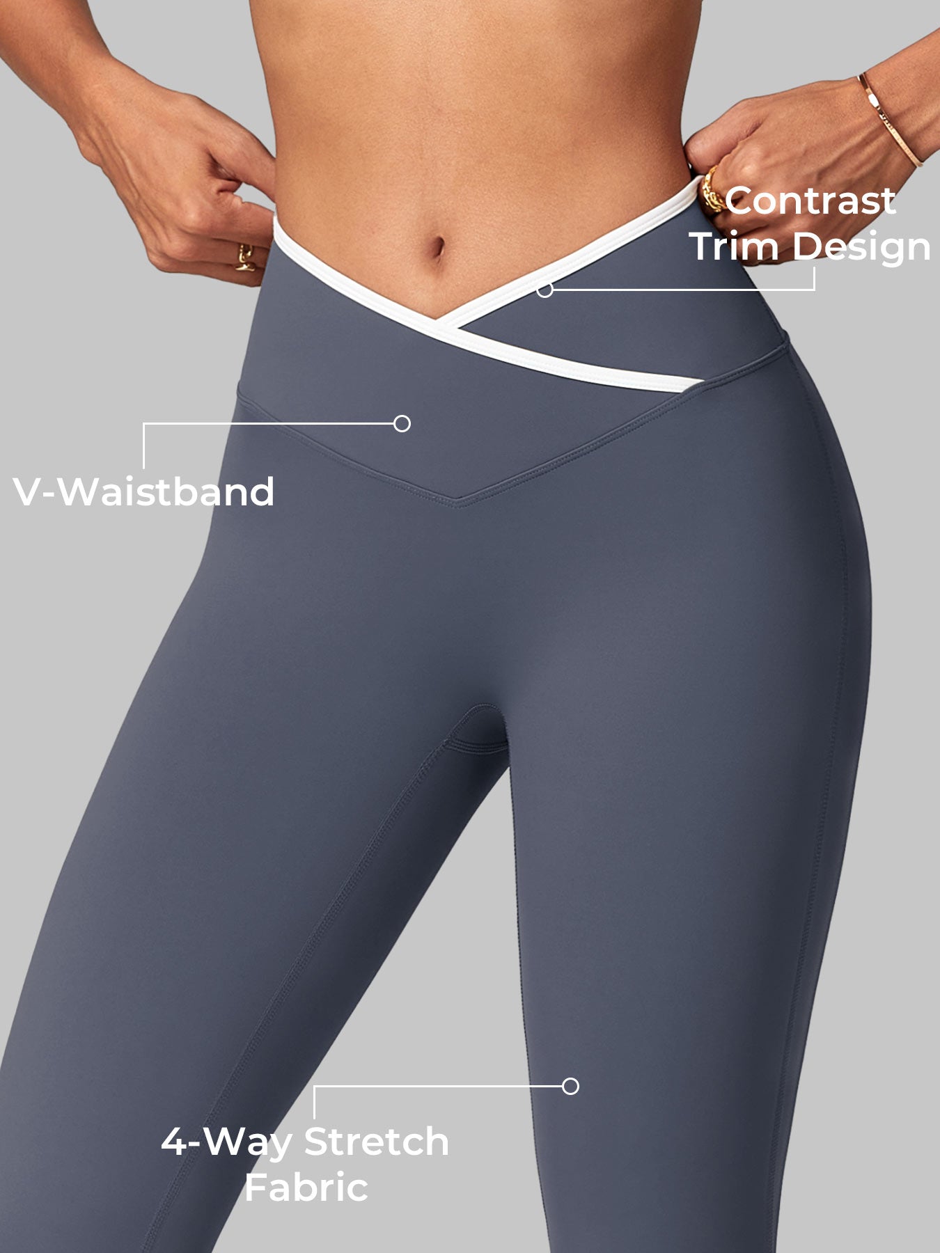 Yeoreo Alberta Kontrastbesetztes Flare Leggings