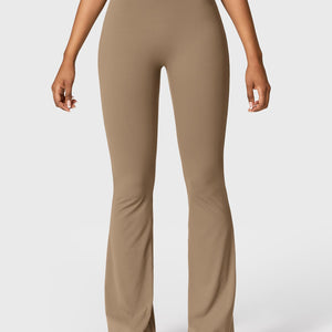 Yeoreo Daze V-Rücken Schlaghosen Flared Leggings Braun