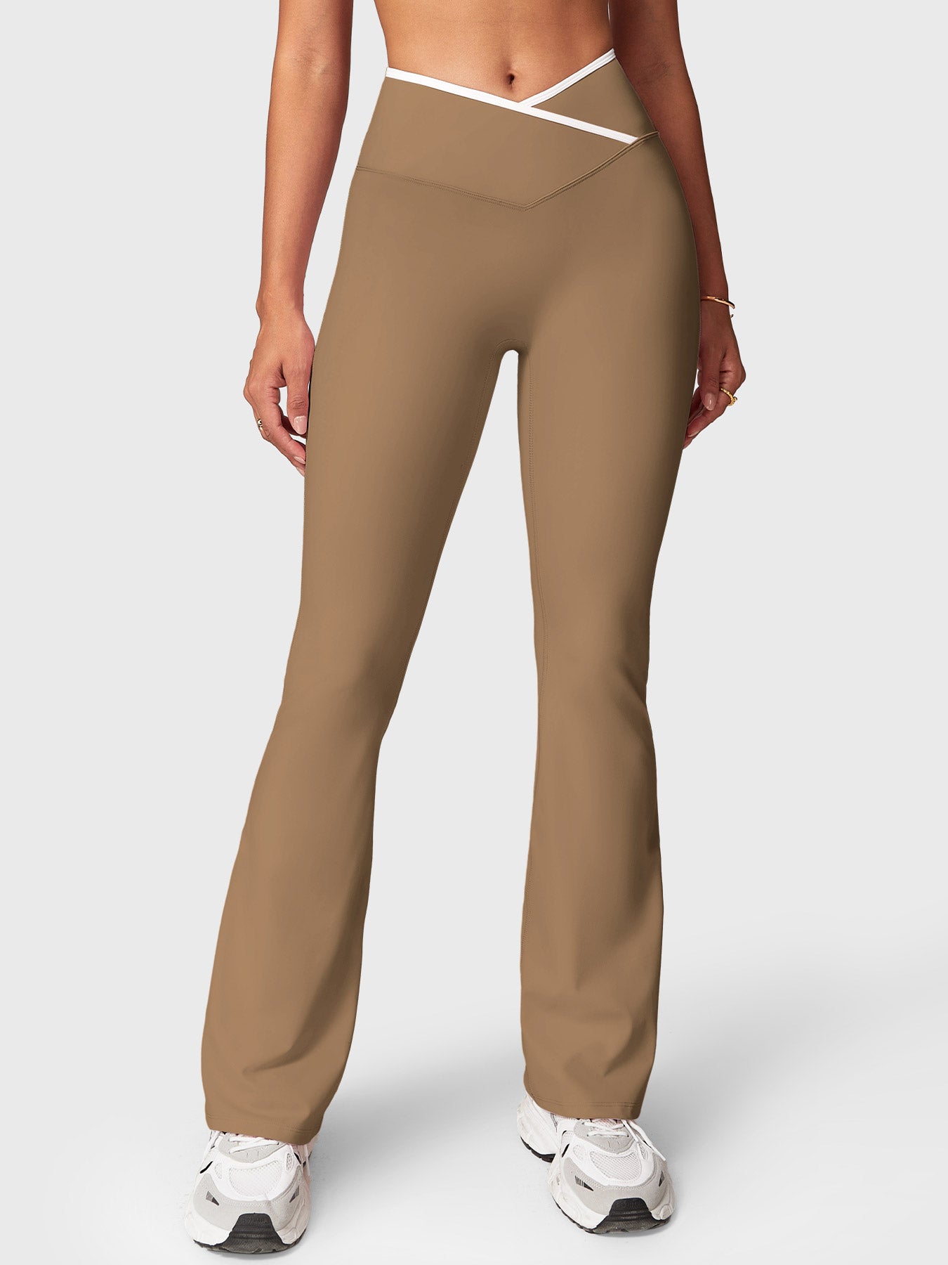 Yeoreo Alberta Kontrastbesetztes Flare Leggings
