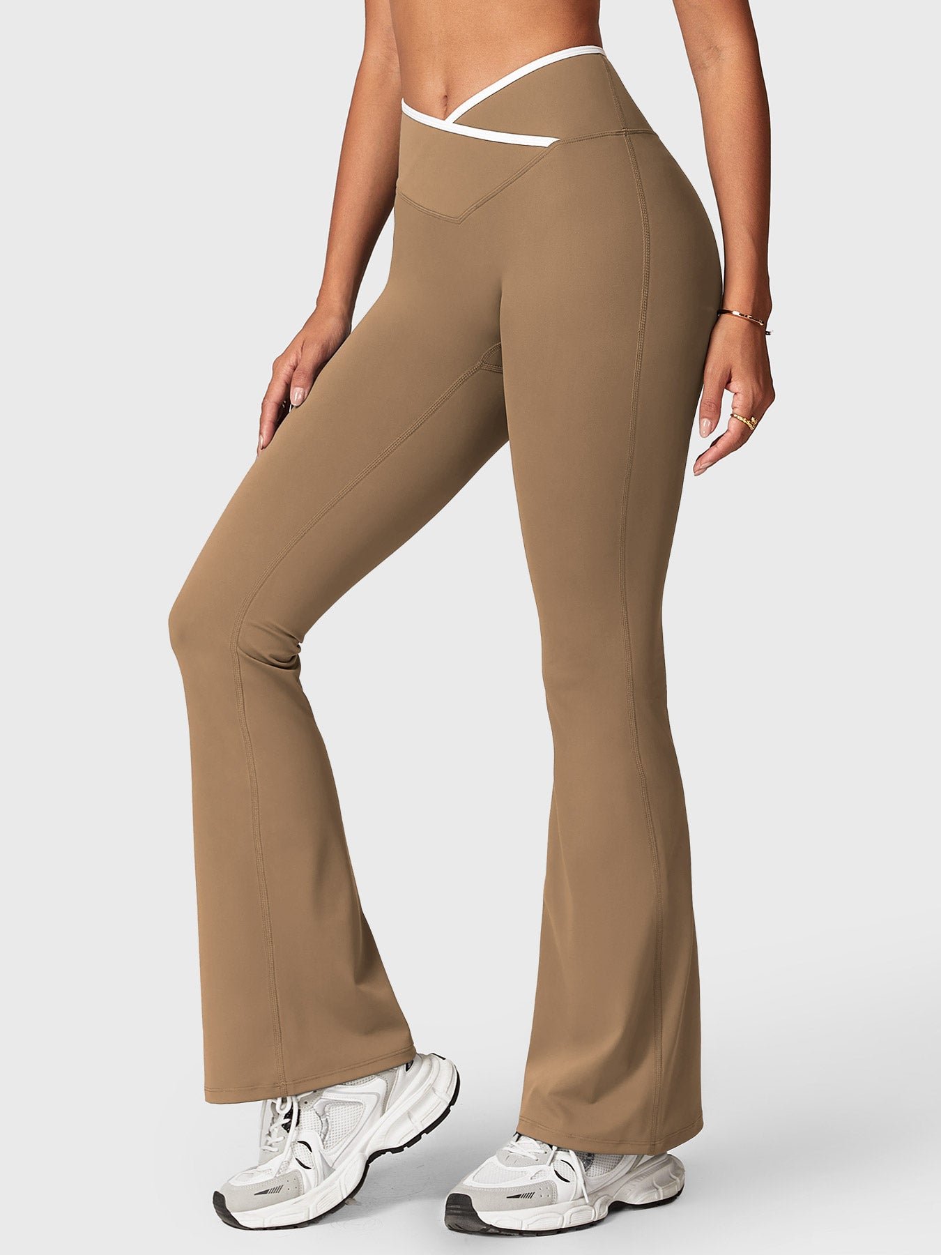 Yeoreo Alberta Kontrastbesetztes Flare Leggings