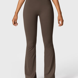 Yeoreo Daze V-Rücken Schlaghosen Flared Leggings Kaffee