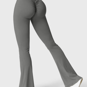 Yeoreo Daze V-Rücken Schlaghosen Flared Leggings Grau