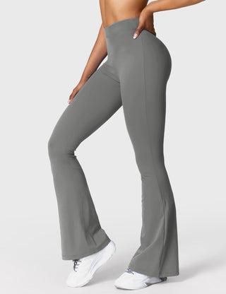 Yeoreo Daze V-Rücken Schlaghosen Flared Leggings Grau