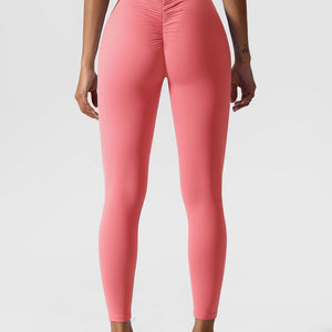 Yeoreo V-Rücken Scrunch Leggings Rosa