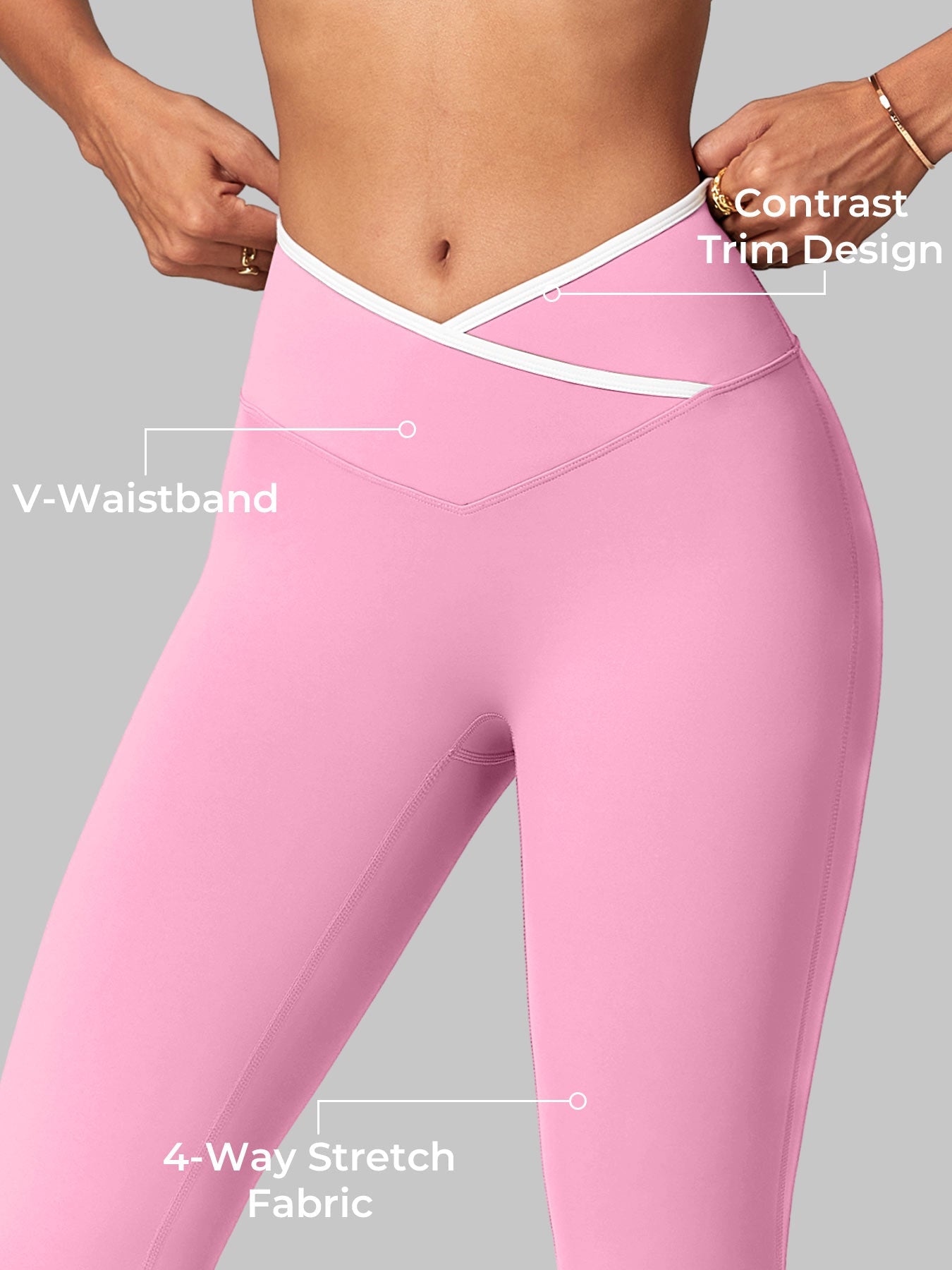 Yeoreo Alberta Kontrastbesetztes Flare Leggings