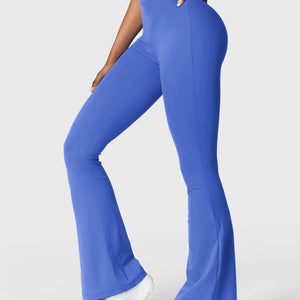 Yeoreo Daze V-Rücken Schlaghosen Flared Leggings Königsblau