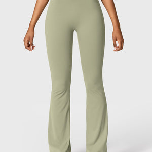 Yeoreo Daze V-Rücken Schlaghosen Flared Leggings Soja Grün