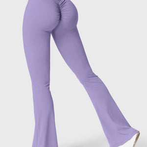 Yeoreo Daze V-Rücken Schlaghosen Flared Leggings Hellviolett