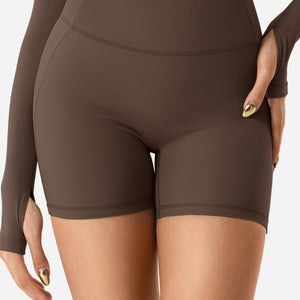 Yeoreo Clementine Halber Reißverschluss Crop Top Shorts Sets - Yeoreo Germany