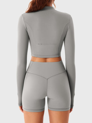 Yeoreo Clementine Halber Reißverschluss Crop Top Shorts Sets - Yeoreo Germany