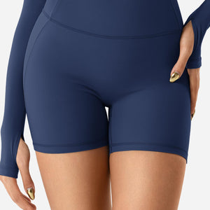 Yeoreo Clementine Halber Reißverschluss Crop Top Shorts Sets - Yeoreo Germany