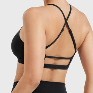 Yeoreo Chilene Criss Cross Back Sports Bra Schwarz / L