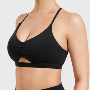 Yeoreo Chilene Criss Cross Back Sports Bra Schwarz / XL