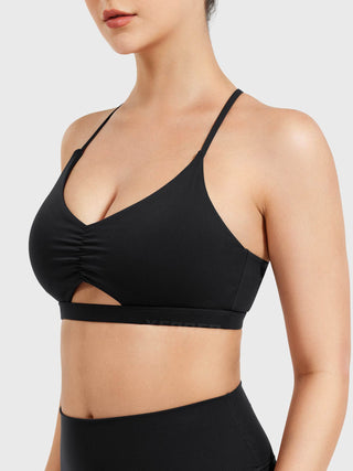 Yeoreo Chilene Criss Cross Back Sports Bra Schwarz / XL