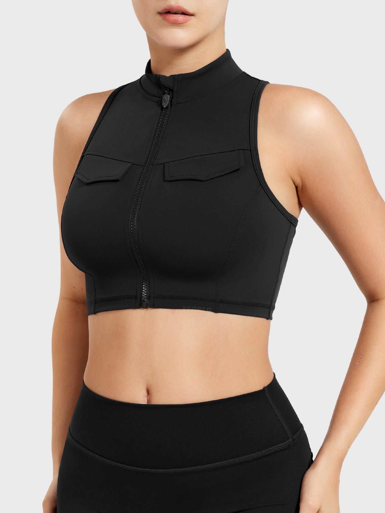 Yeoreo Chlonie Cargo Crop Tank Schwarz / XL