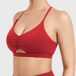 Yeoreo Chilene Criss Cross Back Sports Bra Weiß / XL