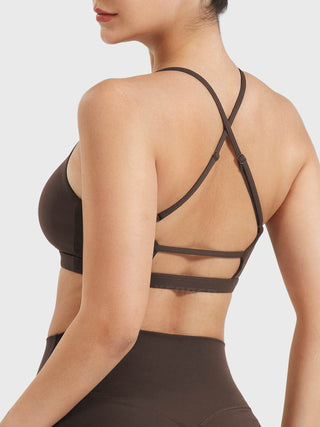 Yeoreo Chilene Criss Cross Back Sports Bra Rot / L