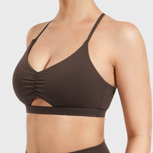 Yeoreo Chilene Criss Cross Back Sports Bra Rot / XL