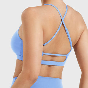 Yeoreo Chilene Criss Cross Back Sports Bra Eisblau / L