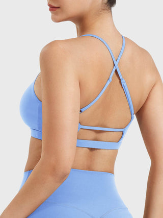Yeoreo Chilene Criss Cross Back Sports Bra Eisblau / L