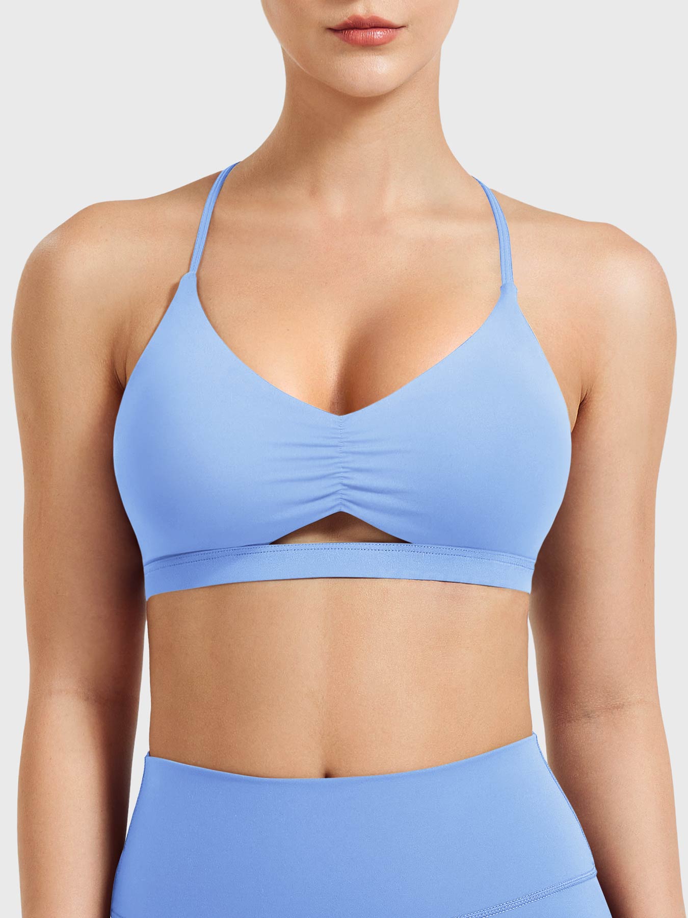 Yeoreo Chilene Criss Cross Back Sports Bra Eisblau / M
