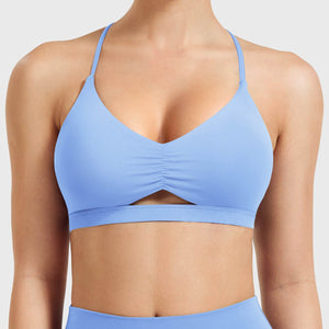 Yeoreo Chilene Criss Cross Back Sports Bra Eisblau / M