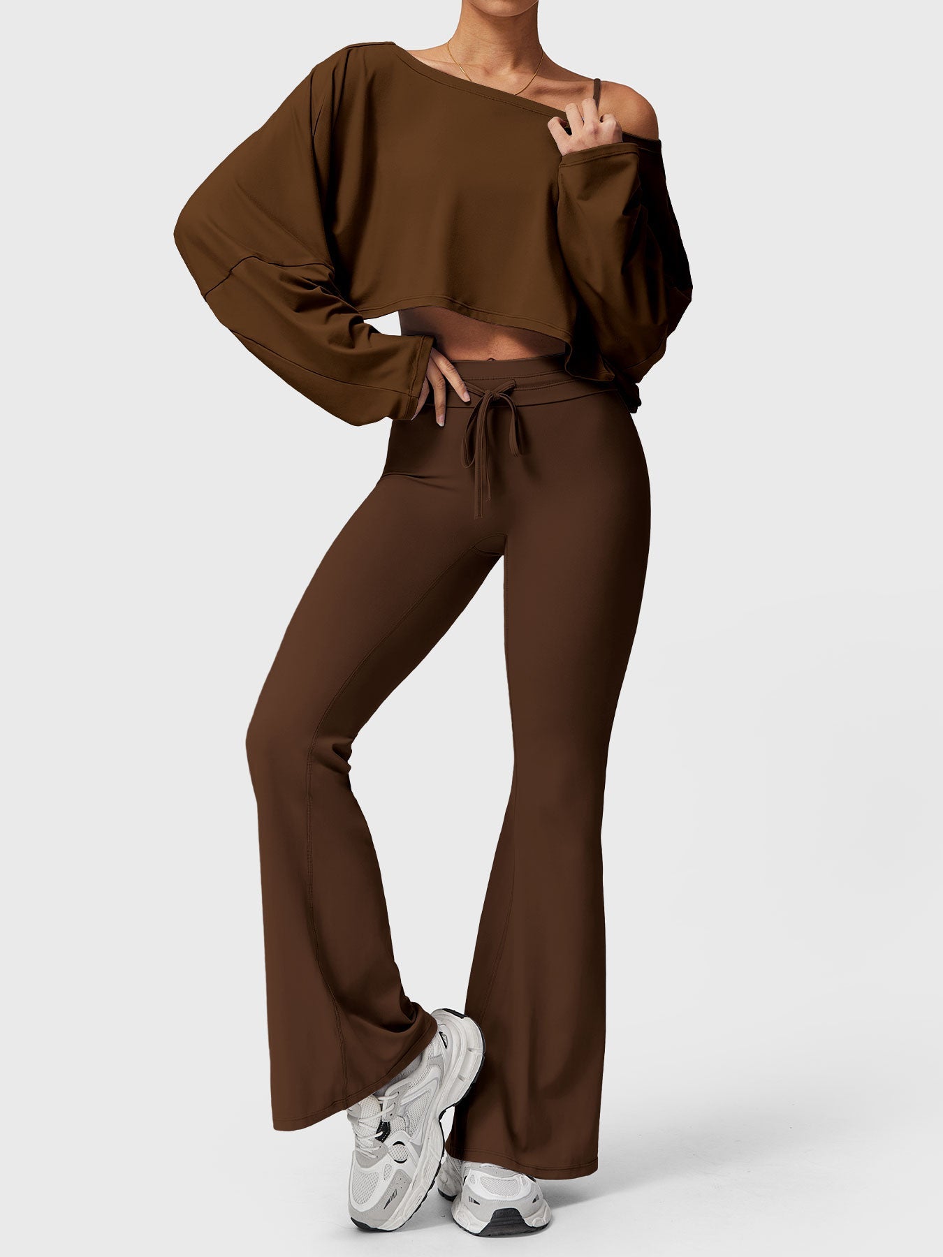 Yeoreo Alison schulterfrei Langarm Dolman