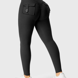 Yeoreo V-Gürtel Charm Leggings Schwarz