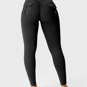 Yeoreo V-Gürtel Charm Leggings Schwarz