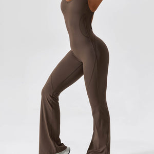 Yeoreo Ausgestellter Jumpsuit/Overall Kaffee