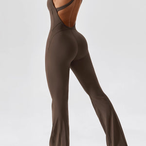 Yeoreo Ausgestellter Jumpsuit/Overall Kaffee