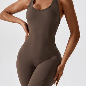 Yeoreo Ausgestellter Jumpsuit/Overall Kaffee