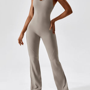 Yeoreo Ausgestellter Jumpsuit/Overall Hellgrau