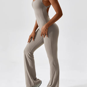 Yeoreo Ausgestellter Jumpsuit/Overall Hellgrau