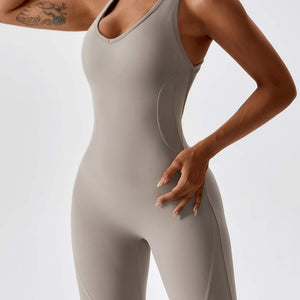 Yeoreo Ausgestellter Jumpsuit/Overall Hellgrau