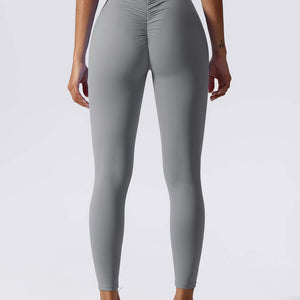 Yeoreo V-Rücken Scrunch Leggings Hellgrau