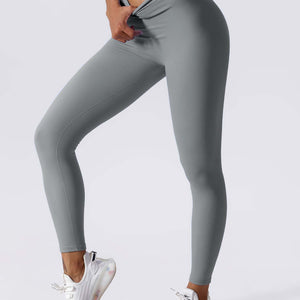 Yeoreo V-Rücken Scrunch Leggings Hellgrau