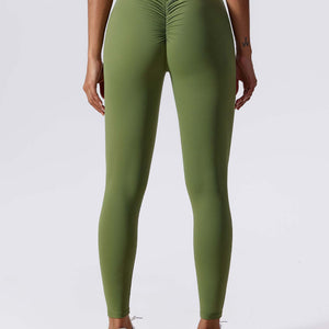 Yeoreo V-Rücken Scrunch Leggings Armeegrün