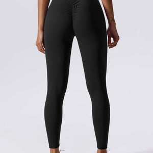 Yeoreo V-Rücken Scrunch Leggings Schwarz