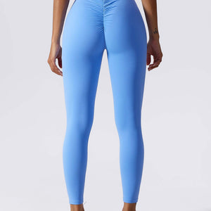 Yeoreo V-Rücken Scrunch Leggings Blau
