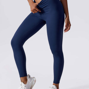 Yeoreo V-Rücken Scrunch Leggings Marineblau