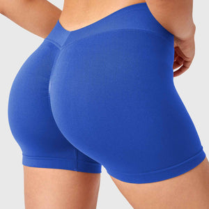 Yeoreo V Cross Liz Nahtlose Shorts 3.6" Blau